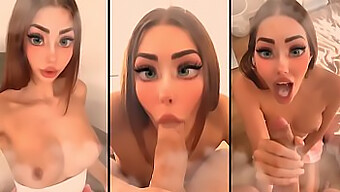 Gadis Ahegao Yang Lucu Menelan: Handjob Rogue Berakhir Dengan Sperma