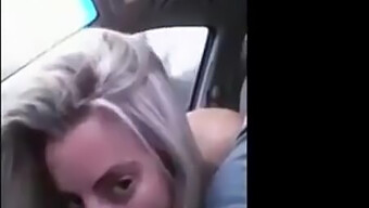 Blonde Babe Swallows Big Load In Car