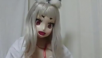 Japansk Underklädestjej I Kigurumi