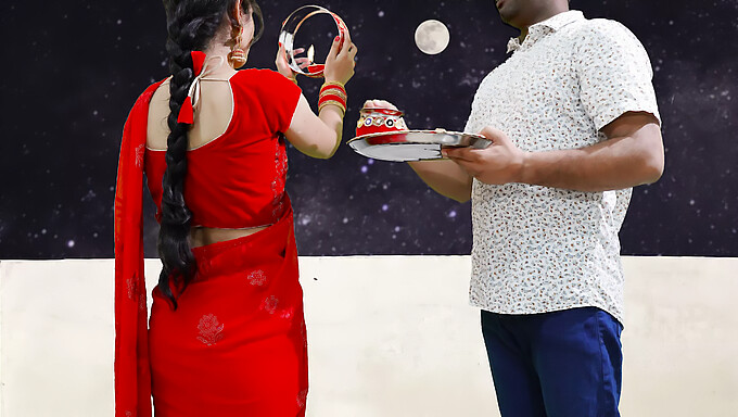 Blowjob Queen: Erster Karva Chauth Sex Der Frisch Vermählten Priya Mit Oralem Vergnügen Unter Freiem Himmel